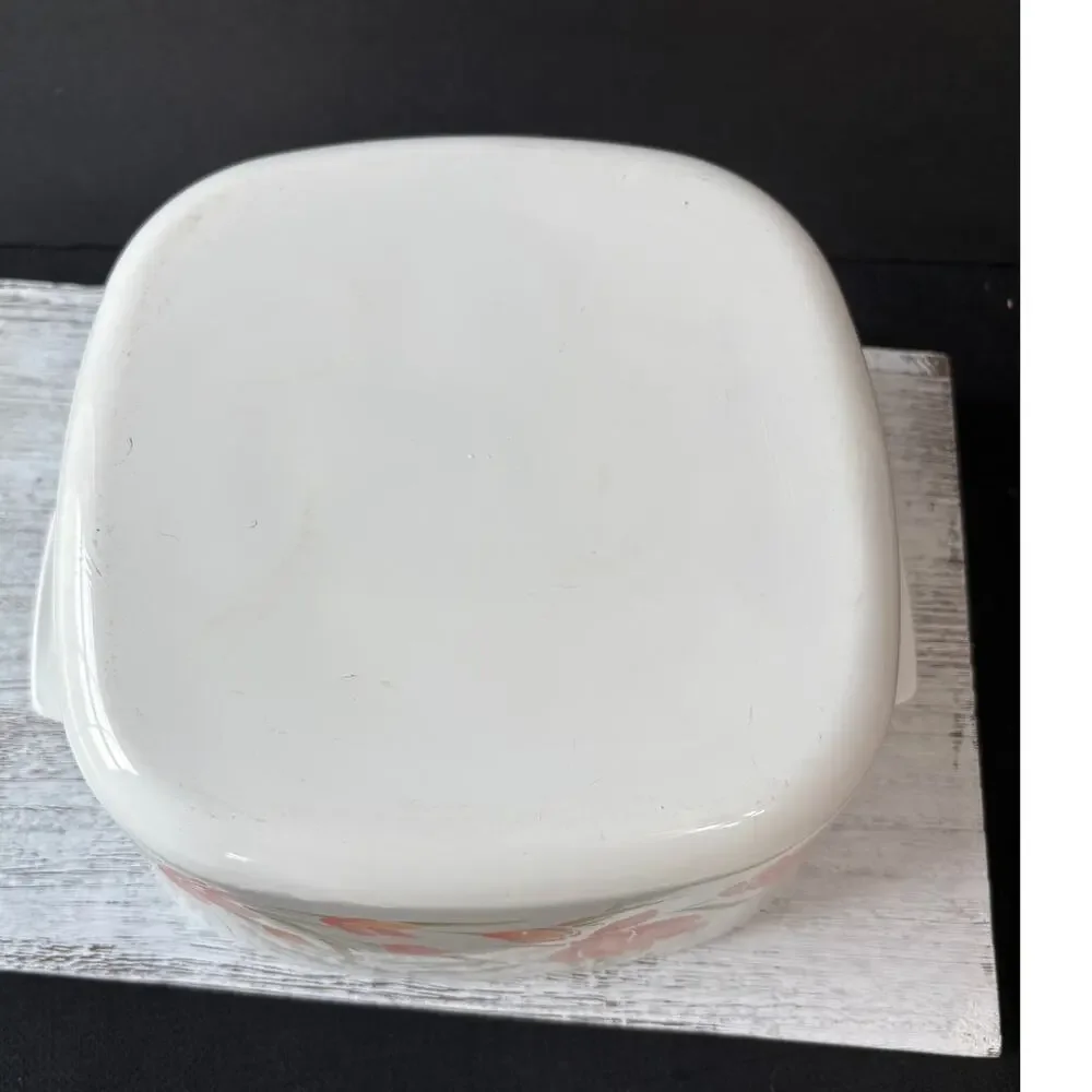 Corning Ware Peach Floral Casserole Dish 3 Liter 5-A-3-B